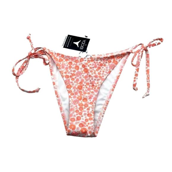 Cotton On G-string Tie Side Brazilian Bikini Bottom Swimwear Retro Ditsy Pink M - Picture 3 of 6